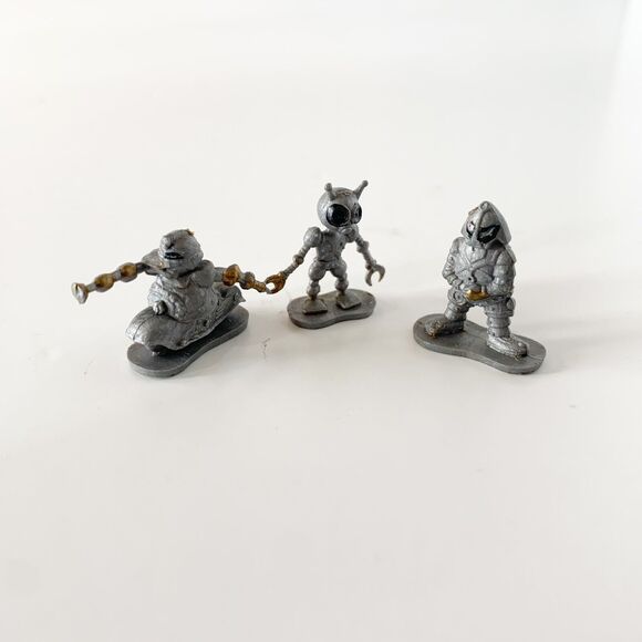 LP Space Toy Figure Lot Of 7 & Rocket Alien Robot Spaceman Lunar Vtg H.K. 1960s - Picture 8 of 10